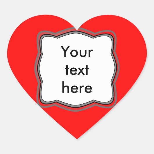 Sticker Cœur Impression Coeur rouge (Devant)