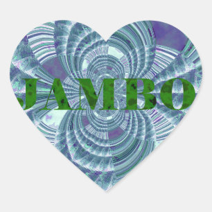 Sticker Cœur Impression d'art Aurora Matata