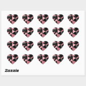 Sticker Cœur Impression de triangles géométriques modernes abst (Feuille)