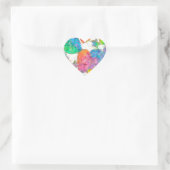 Sticker Cœur Impressionniste Pastel Valentine Hearts (Sac)