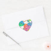 Sticker Cœur Impressionniste Pastel Valentine Hearts (Enveloppe)