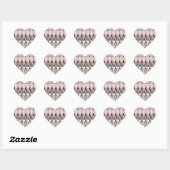 Sticker Cœur Imprimer l'art Motif Abstrait Extraordinaire (Feuille)