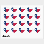 Sticker Cœur Indicateur d'état du Texas (Feuille)