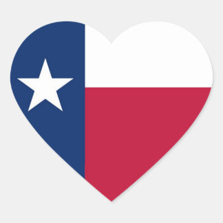 Sticker Cœur Indicateur d'état du Texas