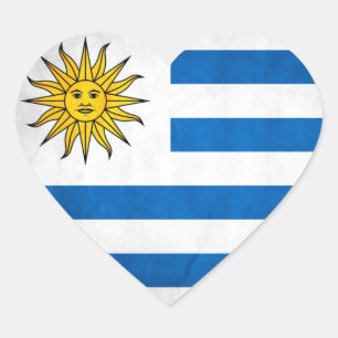 Sticker Cœur Indicateur national Uruguay
