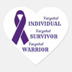 Sticker Cœur Individus Cibles Sensibilisation Survivant Guerrie