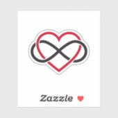 Sticker Coeur infini, amour pour toujours (Feuille)