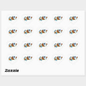 Sticker Cœur Infinité de papillons monarques (Feuille)