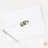 Sticker Cœur Infinité de papillons monarques (Enveloppe)