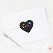 Sticker Cœur Infinity symbol of rainbow comets (Enveloppe)