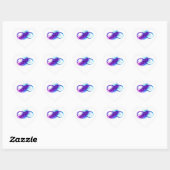 Sticker Cœur Infinity with purple feather (Feuille)