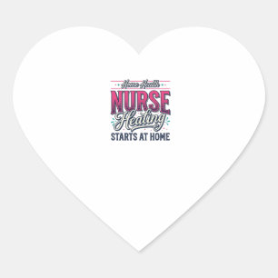 Sticker Cœur Infirmière de santé à domicile La guérison commenc