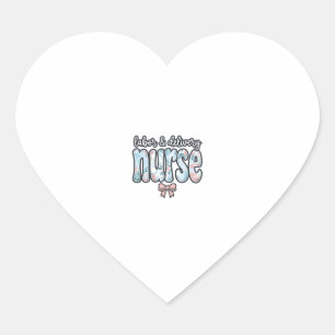 Sticker Cœur Infirmière en salle d'accouchement Chemise florale