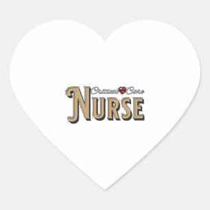 Sticker Cœur Infirmière en soins critiques - Soins critiques Nu