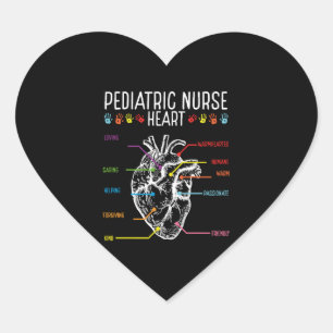 Sticker Cœur Infirmière pédiatrique inscrite Accessoires pour e