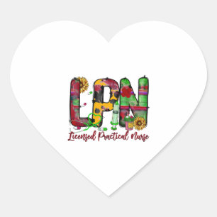 Sticker Cœur Infirmière pratique autorisée par le LPN