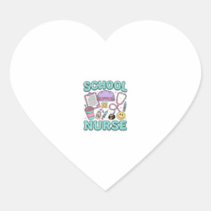 Sticker Cœur Infirmière scolaire chemise vintage conception de