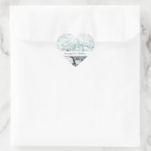 Sticker Cœur Inséparable victorien bleu Damask Heart Leaf Tree (Sac)