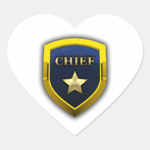 Sticker Cœur Insigne en chef d'or