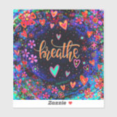 Sticker Coeur Inspirationnel Respirent Plutôt L'Inspirété (Feuille)