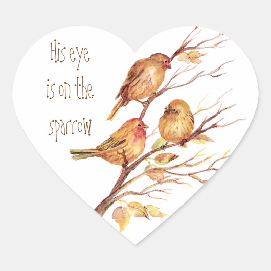 Sticker Cœur Inspirationnel Son Oeil est sur le Bruant, (Devant)