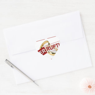 Sticker Cœur Interruption Glorieuse : Un début en or