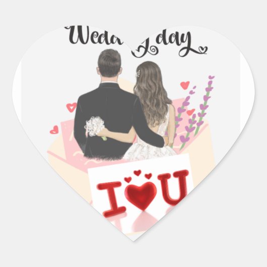 Sticker Cœur "Invitation d'amour. (Devant)