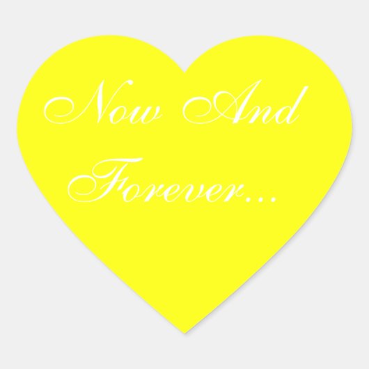 Sticker Cœur Invitation mariage Jaune (Devant)