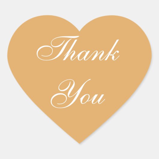 Sticker Cœur Invitation mariage Terre Jaune (Devant)