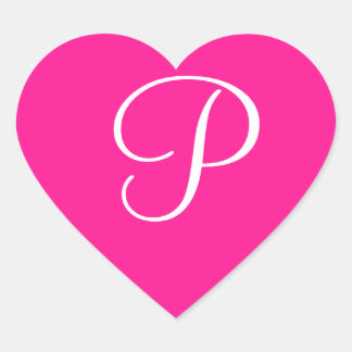 Sticker Cœur Invitation personnalisée rose fluorescent