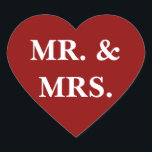 Sticker Cœur Invitation personnalisée Rouge foncé<br><div class="desc">Coloured Dark Red Mariage Theme Dark Red and White Invitation Stickers - Ceux qui sont engagés essaient très souvent de déchiffrer : quels stickers de mariage sont populaires pour les invitations? Ces sceaux d'invitation personnalisés et complémentaires sont fabriqués pour des cartes postales de type mariage ainsi que des papeteries mariages...</div>