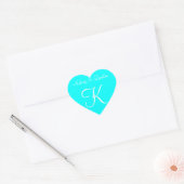 Sticker Cœur Invitations de monogrammes électriques personnalis (Enveloppe)