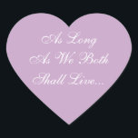 Sticker Cœur Invitations mariage Lilac<br><div class="desc">Coloris Lilac Mariage Lilac et Enveloppe blanche - Les professionnels du service Mariage essaient habituellement de déchiffrer : quelles sont les meilleures conceptions timbres pour mariage cette année? Ces stickers mémorables et faire votre propre Mariage Lilac and White Invitation Envelope Stickers s'avèrent tout juste pour les cartes postales RSVP mariage...</div>