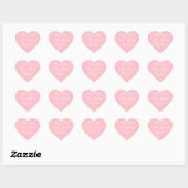 Sticker Cœur Invitations Personnalisés Bubble Gum Rose (Feuille)