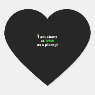 Sticker Cœur Irlandais drôle comme Pierogi Irlande Pologne Polo