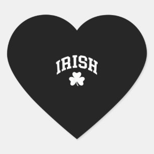 Sticker Cœur Irlandais Shamrock Jour de la Saint Patrick Irland