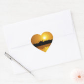 Sticker Cœur Istanbul et coucher de soleil (Enveloppe)