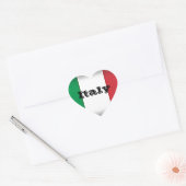 Sticker Cœur Italie Drapeau bord foncé (Enveloppe)