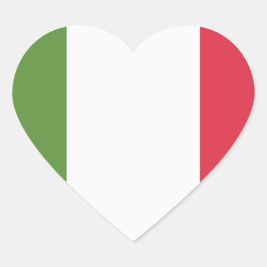 Sticker Cœur Italie Drapeau - emoji Twitter (Devant)