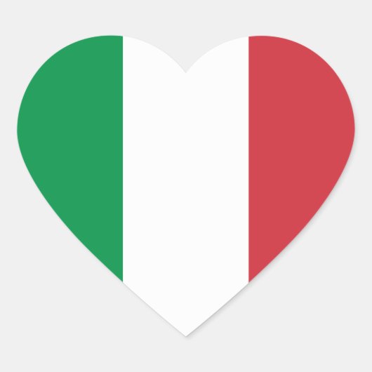 Sticker Cœur Italie - Drapeau national italien (Devant)