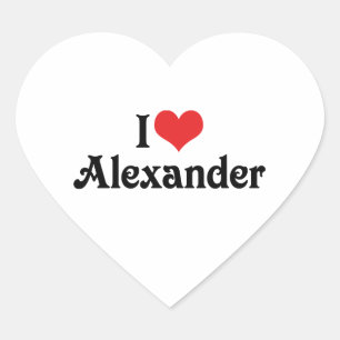 Sticker Cœur J'adore Alexander