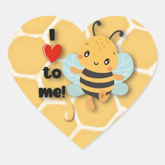 Sticker Cœur J'adore être moi ! (Devant)
