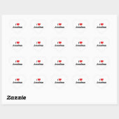 Sticker Cœur J'adore Jonathan (Feuille)