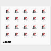 Sticker Cœur J'adore Keith (Feuille)