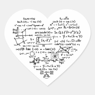 Sticker Cœur J'adore la science Amateur de science mignon