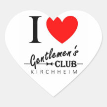 J'adore l'autocollant de coeur du Club de Gentleme