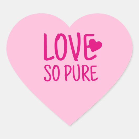 Sticker Cœur J'adore le design de couple si pur (Devant)