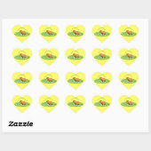 Sticker Cœur J'adore les capybaras (Feuille)