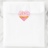 Sticker Cœur J'adore les cupcakes (Sac)