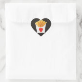 Sticker Cœur J'adore les frites (Sac)